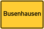 Place name sign Busenhausen