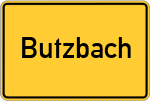 Place name sign Butzbach