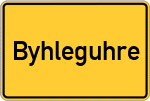 Place name sign Byhleguhre