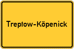 Place name sign Treptow-Köpenick