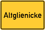Place name sign Altglienicke