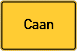Place name sign Caan