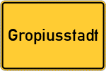 Place name sign Gropiusstadt