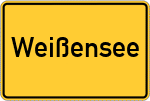 Place name sign Weißensee