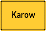 Place name sign Karow