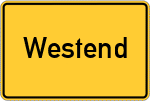 Place name sign Westend