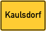Place name sign Kaulsdorf