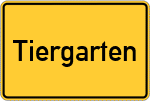 Place name sign Tiergarten