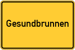 Place name sign Gesundbrunnen