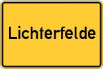Place name sign Lichterfelde