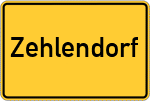 Place name sign Zehlendorf