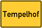 Place name sign Tempelhof