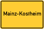 Place name sign Mainz-Kostheim