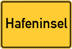 Place name sign Hafeninsel