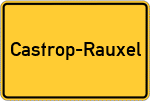Place name sign Castrop-Rauxel