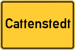 Place name sign Cattenstedt
