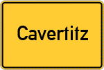 Place name sign Cavertitz