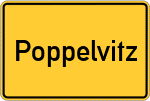 Place name sign Poppelvitz