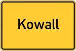 Place name sign Kowall