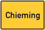 Place name sign Chieming
