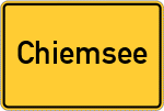 Place name sign Chiemsee