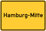 Place name sign Hamburg-Mitte