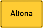 Place name sign Altona