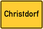 Place name sign Christdorf
