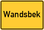 Place name sign Wandsbek