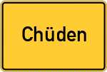 Place name sign Chüden