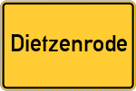 Place name sign Dietzenrode