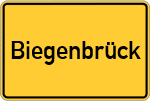 Place name sign Biegenbrück