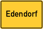 Place name sign Edendorf
