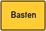 Place name sign Basten