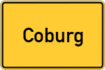 Place name sign Coburg