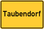 Place name sign Taubendorf
