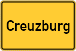 Place name sign Creuzburg