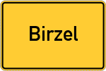 Place name sign Birzel
