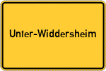 Place name sign Unter-Widdersheim