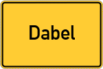 Place name sign Dabel