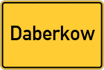 Place name sign Daberkow