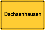 Place name sign Dachsenhausen