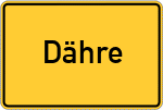 Place name sign Dähre