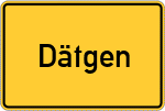 Place name sign Dätgen