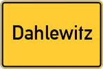 Place name sign Dahlewitz