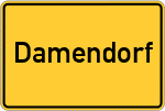 Place name sign Damendorf