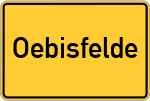 Place name sign Oebisfelde