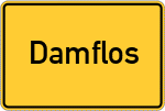 Place name sign Damflos