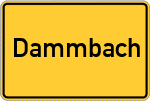 Place name sign Dammbach