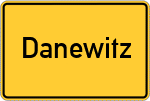 Place name sign Danewitz